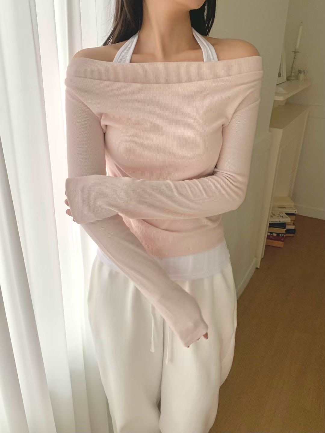 AGATHE韓國直郵㊣女裝新品休閑職業人氣熱賣25秋冬推薦長袖T恤AGATHE長袖T恤