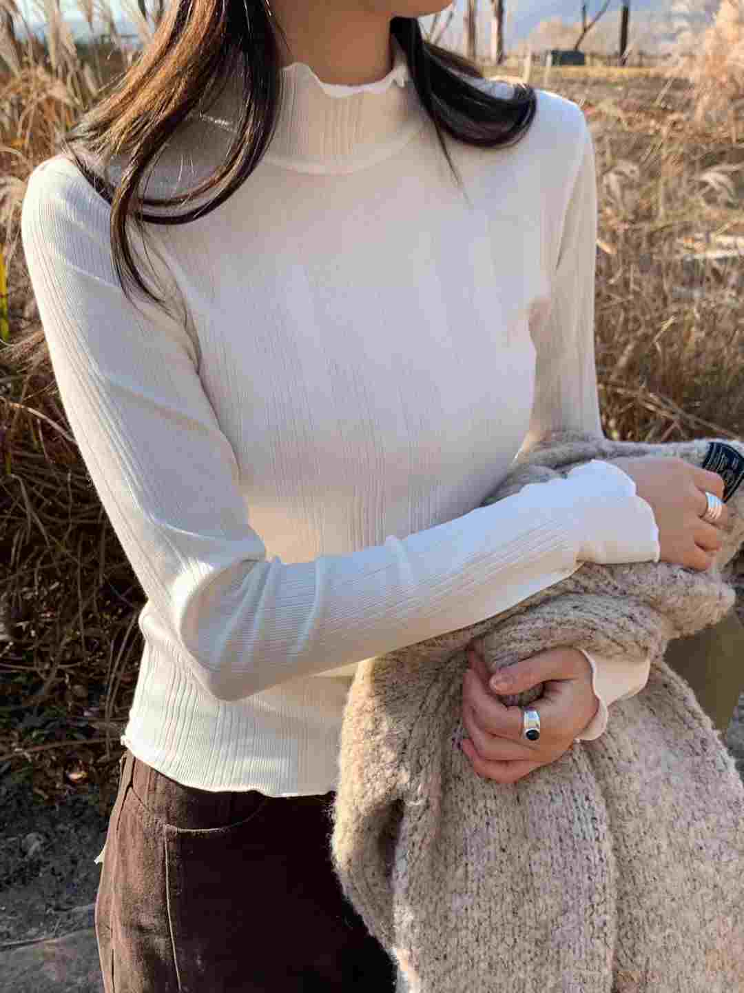 SIGNATURE韓國直郵㊣女士新款熱賣真品25秋冬時尚休閑長袖T恤SIGNATURE長袖T恤