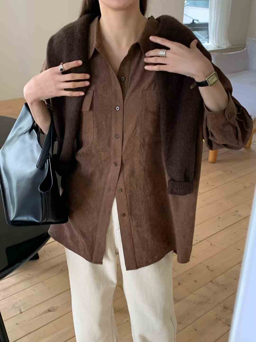 SIGNATURE東大門㊣代購女裝新款推薦25秋冬人氣時尚襯衫蕾絲衫SIGNATURE襯衫/蕾絲衫