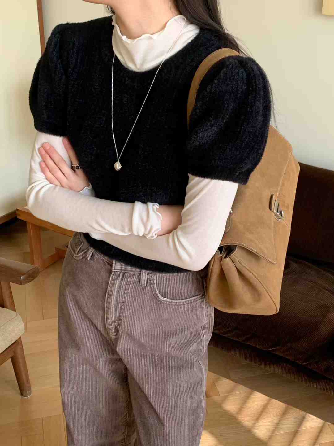 SIGNATURE韓國代購㊣女士新品職業休閑人氣推薦針織衫不含內搭SIGNATURE針織衫