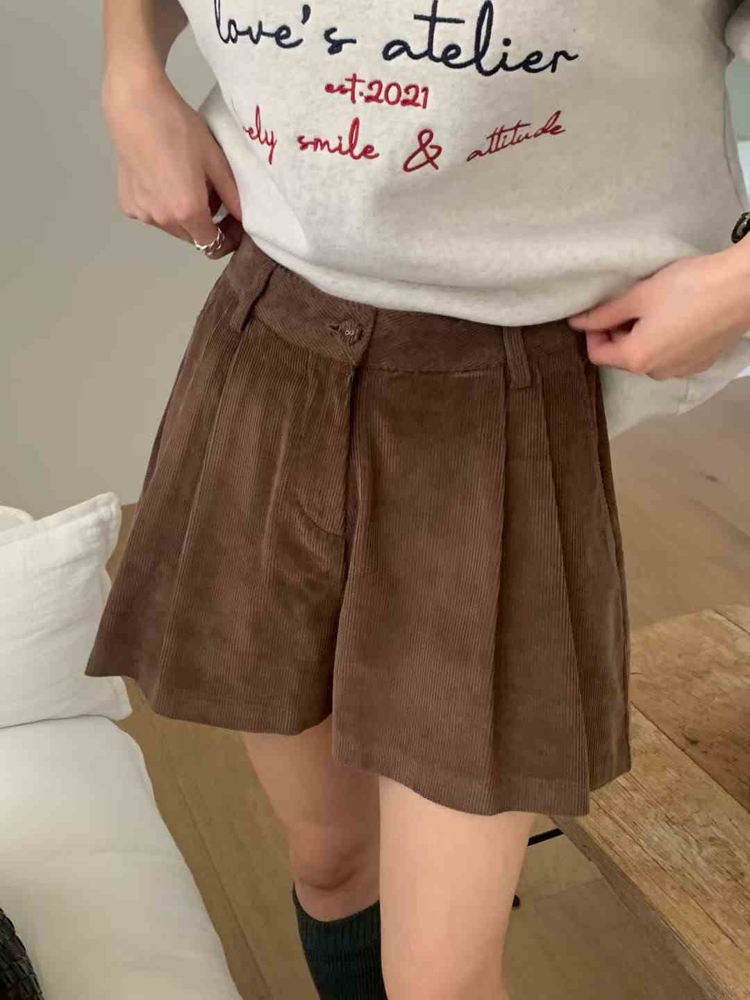 SIGNATURE韓國代購㊣女裝新品真品人氣25秋冬休閑時尚推薦短褲SIGNATURE短褲