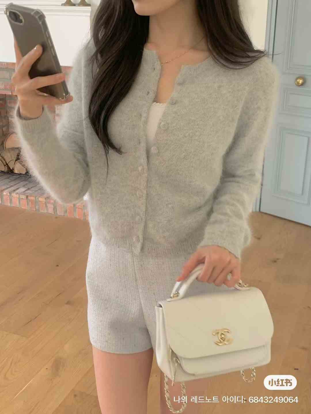 IF YOU韓國直郵㊣女士新款熱賣時尚25秋冬針織衫安哥拉羊毛衫IF YOU針織衫