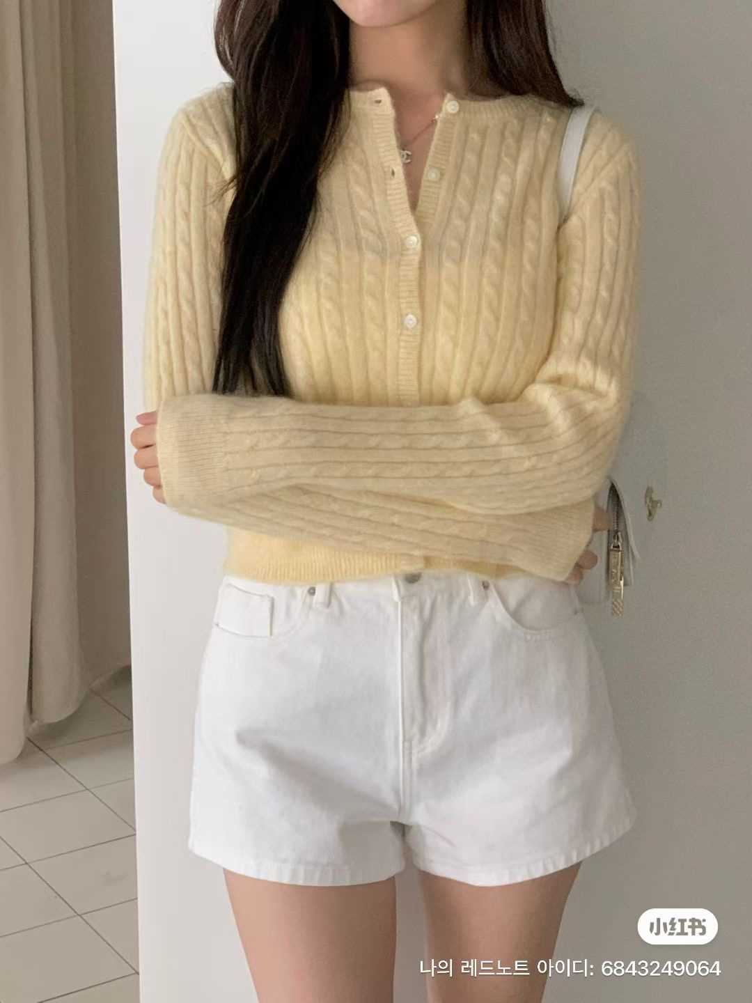 IF YOU韓國代購㊣女士新品熱賣職業推薦真品針織衫羊駝毛開衫IF YOU針織衫