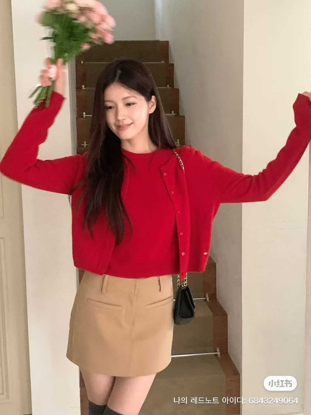 IF YOU韓國直郵㊣女裝新款休閑推薦熱賣職業針織衫羊絨開衫IF YOU針織衫