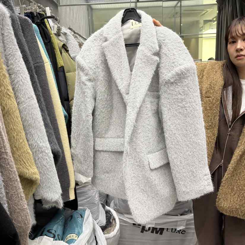 UOOV韓國直郵㊣女裝新款職業時尚熱賣人氣真品休閑短款大衣UOOV短款大衣