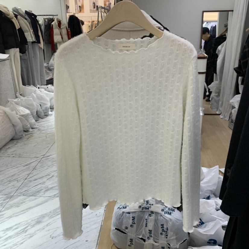 HOUSE OF/DE MERRY韓國代購㊣女士新品推薦職業長袖T恤絲絨HOUSE OF/DE MERRY長袖T恤