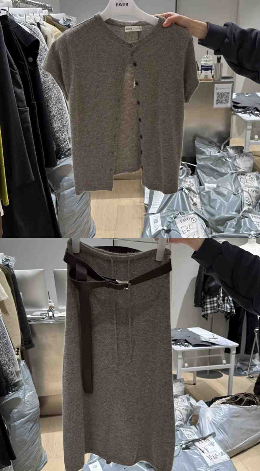 FAVOR-P韓國代購㊣女士新品休閑職業推薦真品套裝不含腰帶FAVOR-P套裝