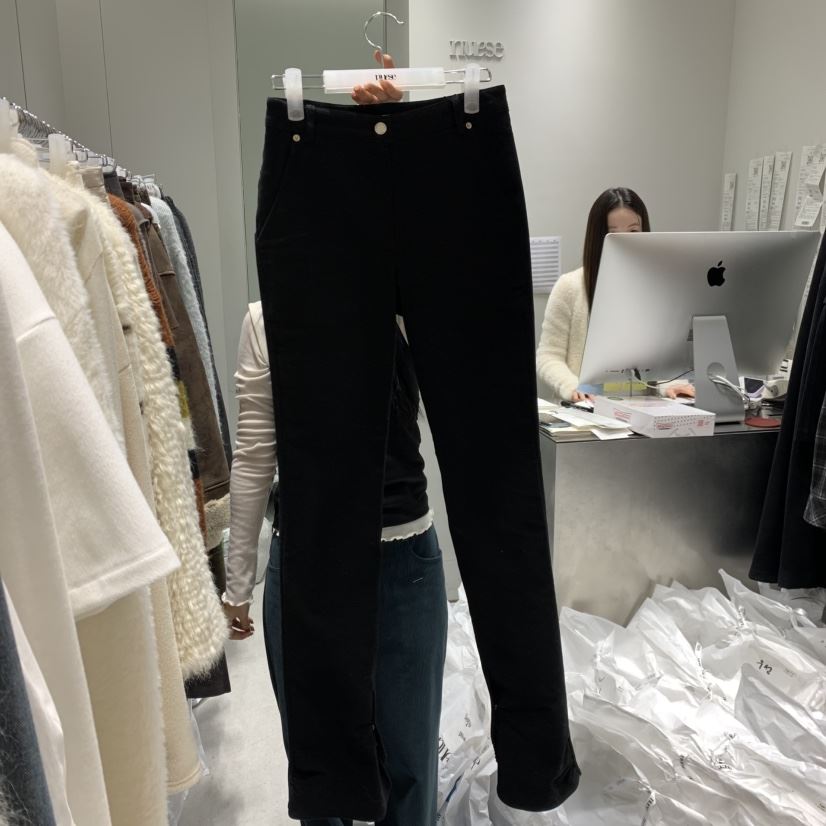 NUESE韓國代購㊣女士新品推薦時尚真品職業25秋冬休閑褲紐扣NUESE休閑褲