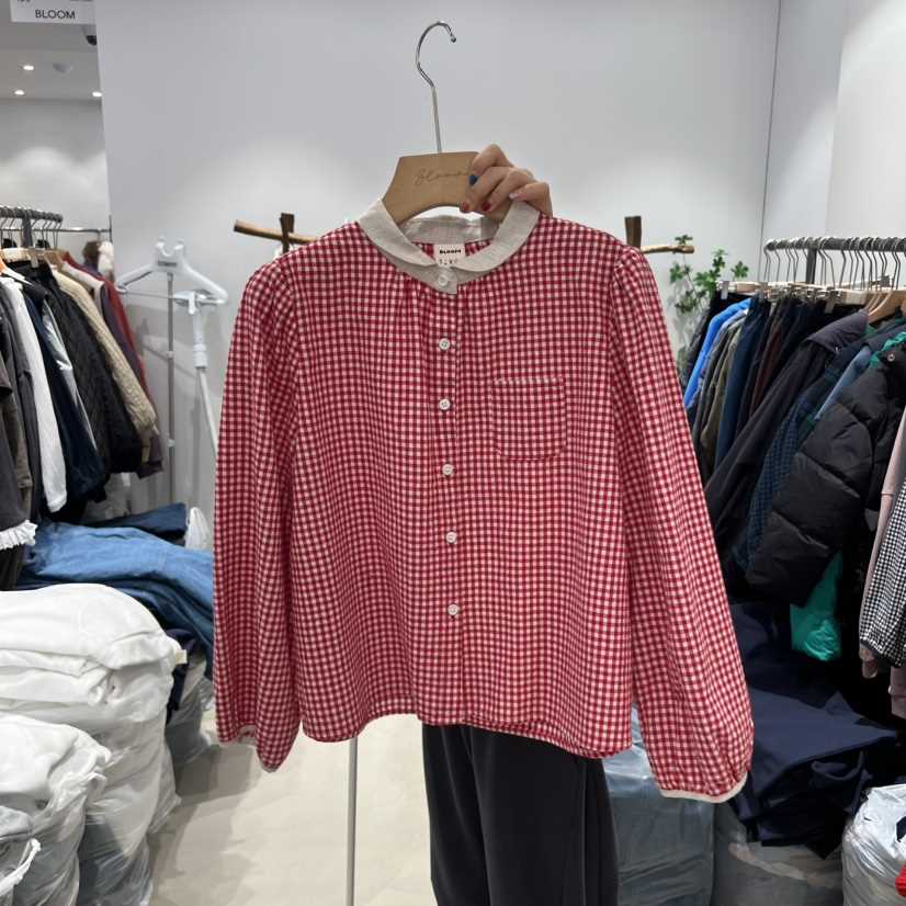 BLOOM韓國直郵㊣女士新品人氣時尚推薦真品休閑職業襯衫蕾絲衫BLOOM-S襯衫/蕾絲衫