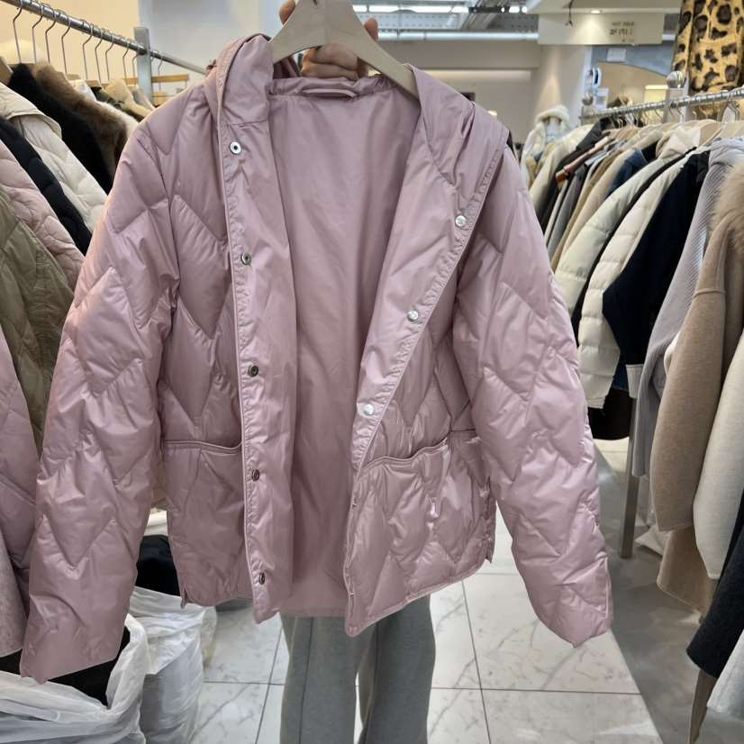 SIMPLE PARK/WMSTORY東大門㊣實拍女士新品熱賣短款羽絨服兜帽SIMPLE PARK/WMSTORY短款羽絨服