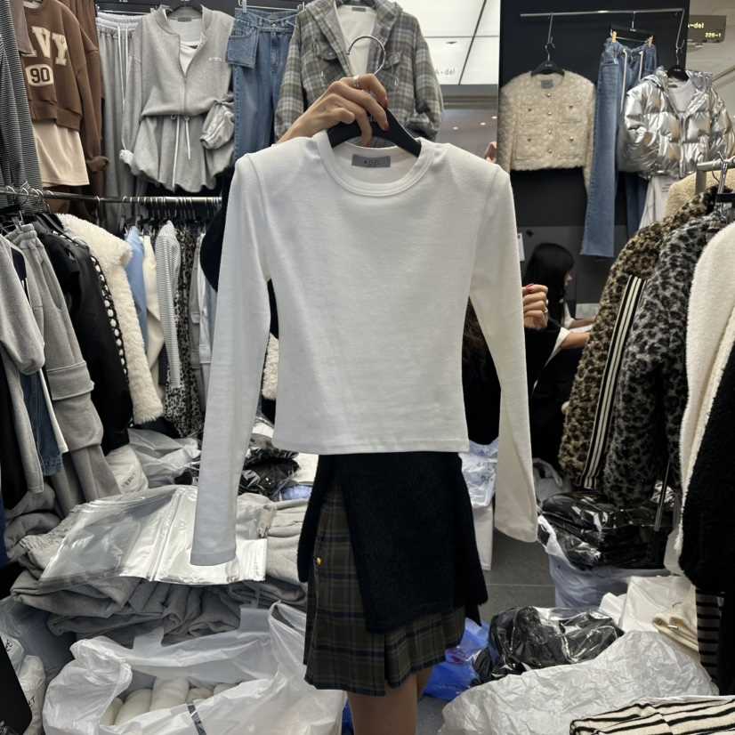 A-DEL東大門㊣直郵女士新款熱賣休閑25秋冬時尚推薦長袖T恤A-DEL長袖T恤