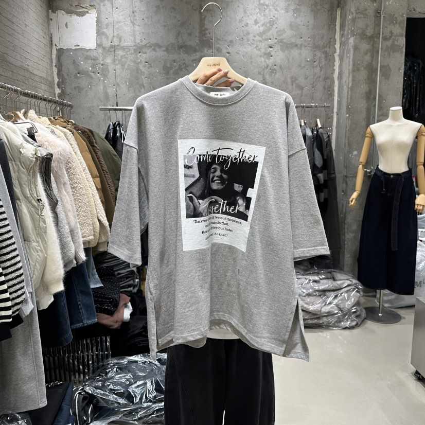 JUNI韓國直郵㊣女裝新款推薦職業真品休閑25秋冬熱賣時尚T恤my juniT恤