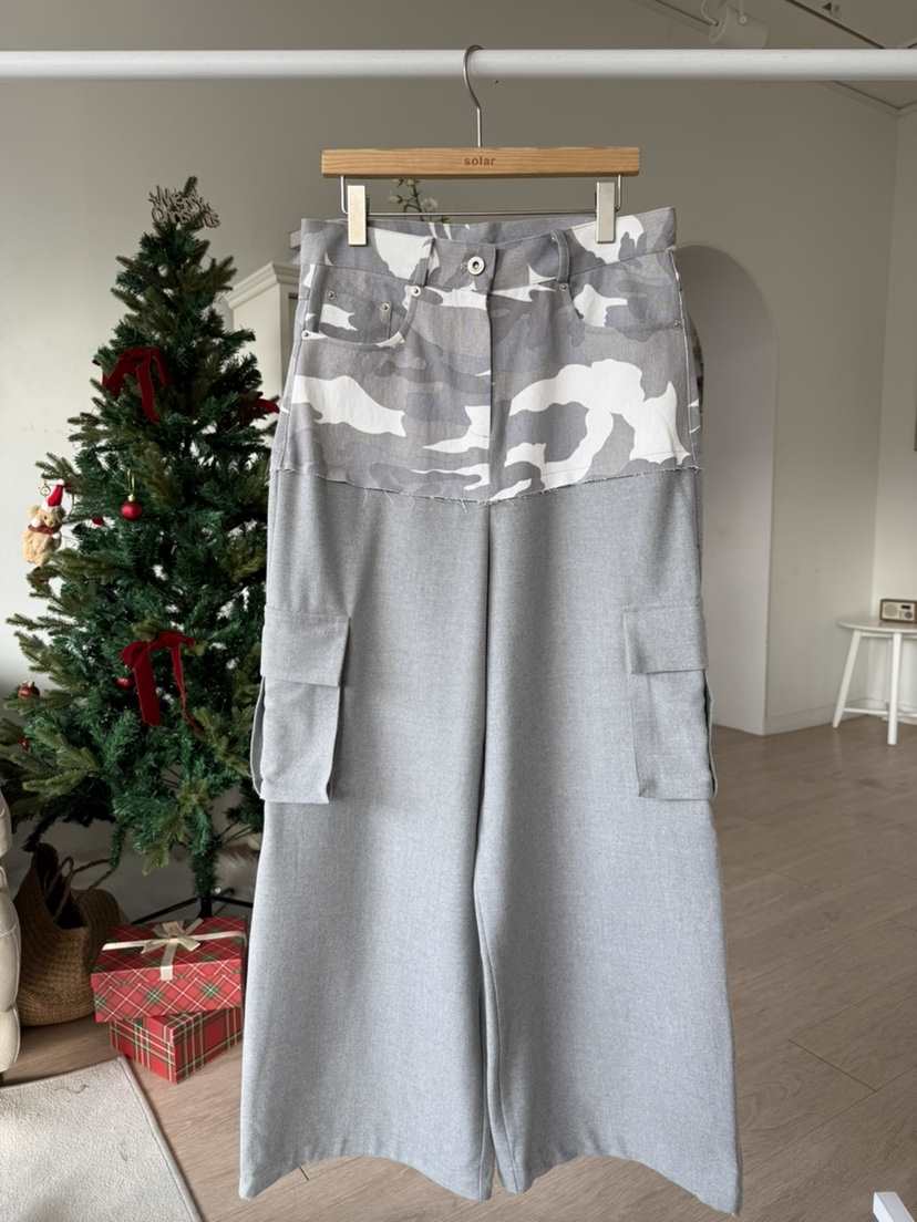 SOLAR東大門㊣直郵女士新款休閑時尚人氣25秋冬休閑褲羊毛迷彩SOLAR休閑褲