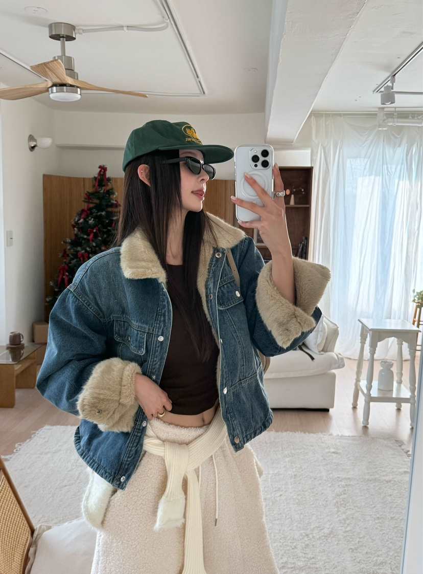 DENVER韓國直郵㊣女裝新品熱賣休閑25秋冬人氣時尚推薦夾克DENVER夾克