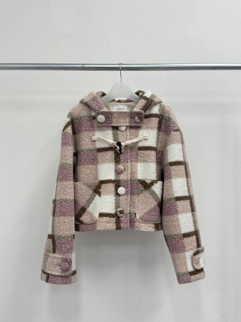 MOSMOS韓國代購㊣女士新款熱賣推薦25秋冬人氣時尚短款大衣MOSMOS短款大衣