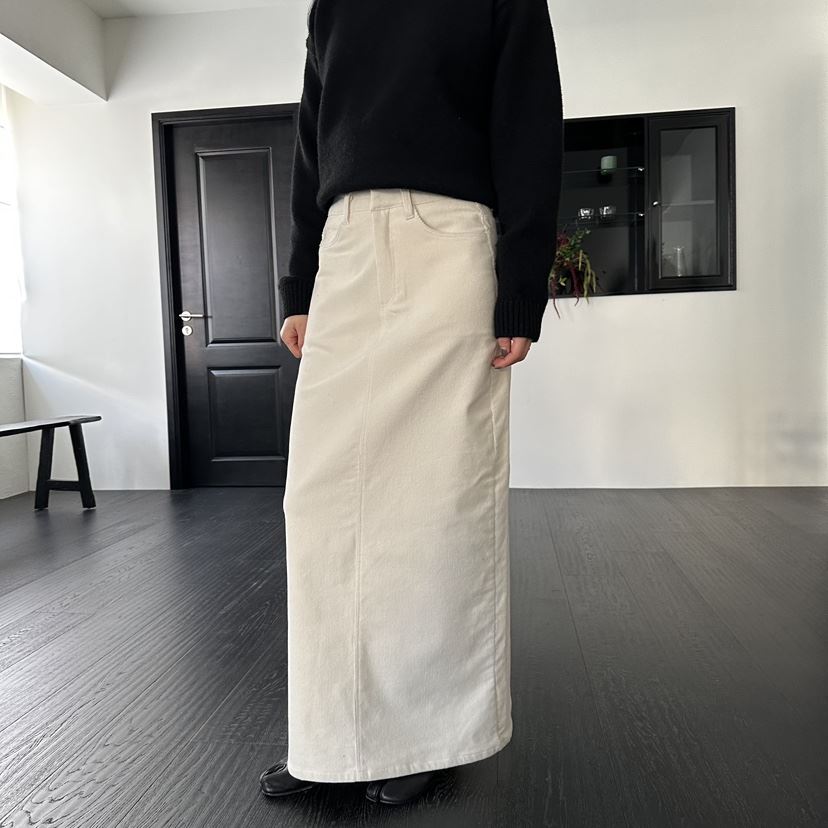 MOMENT韓國代購㊣女裝新品休閑職業人氣時尚真品熱賣25秋冬長裙MOMENT/RECOVER長裙