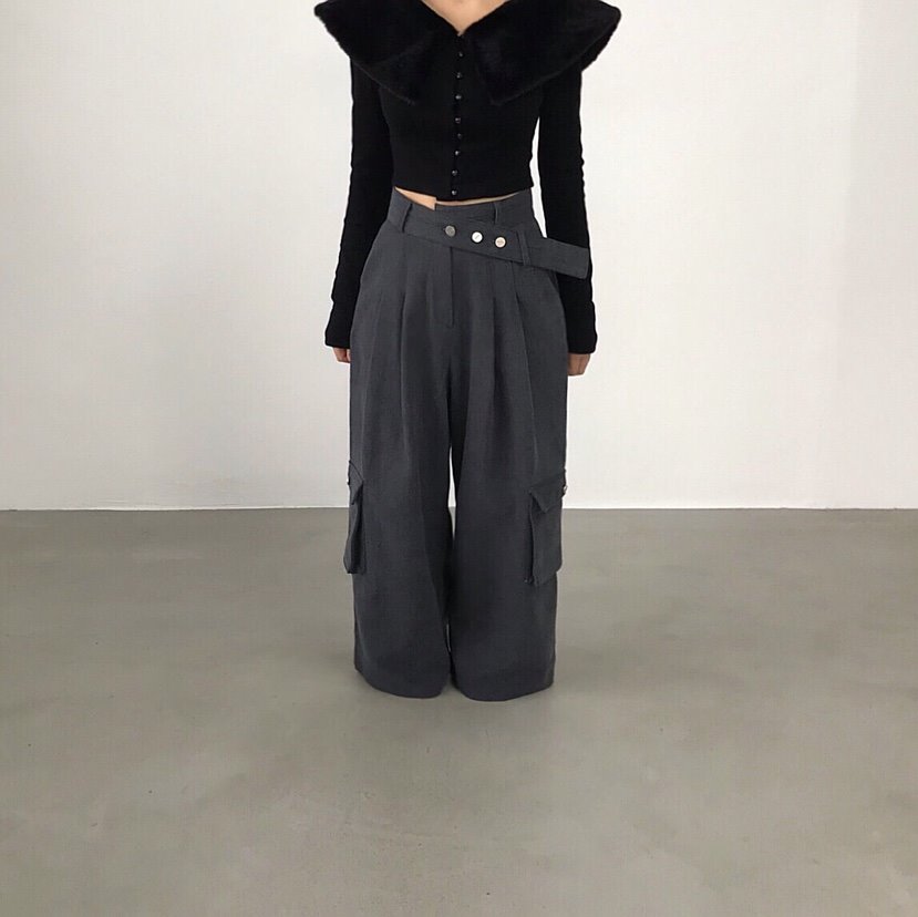 2TWO MOON韓國代購㊣女裝新款時尚人氣推薦熱賣25秋冬休閑褲2TWO MOON休閑褲