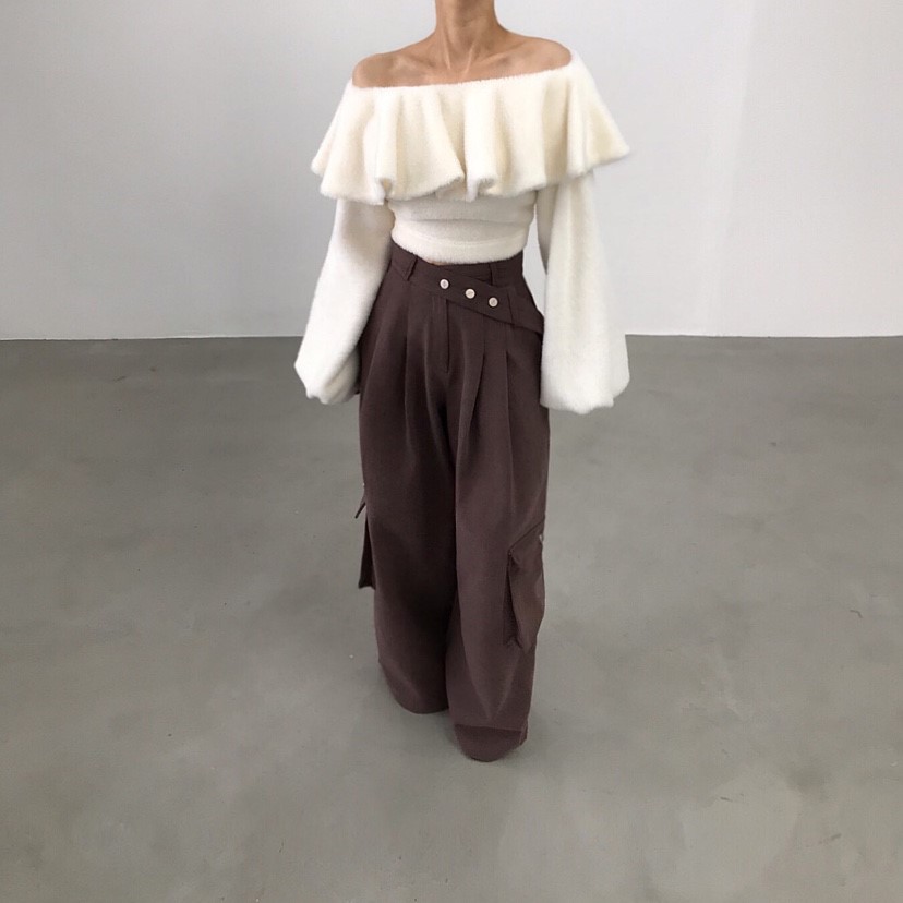 2TWO MOON韓國直郵㊣女士新款時尚人氣推薦職業衛衣短款露肩2TWO MOON衛衣