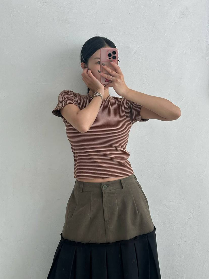 BYRING韓國直郵㊣女士新品真品人氣25秋冬職業時尚休閑熱賣T恤BYRINGT恤