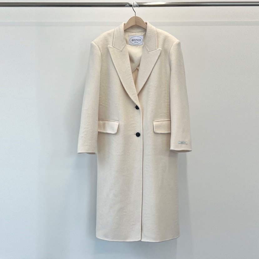 ANOTHER AVENUE韓國代購㊣女士新款休閑中長款大衣羊駝毛混紡ANOTHER AVENUE中長款大衣