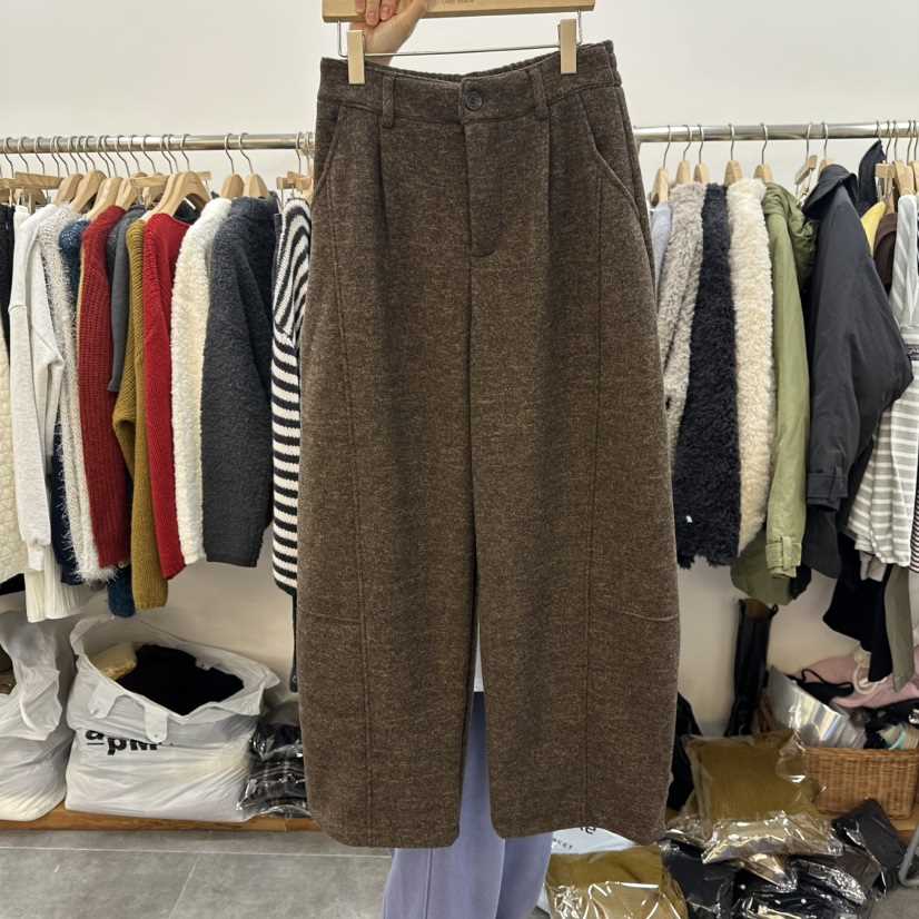 DELIGHT-L東大門㊣直郵女裝新品推薦25秋冬時尚休閑褲抓絨DELIGHT-L休閑褲