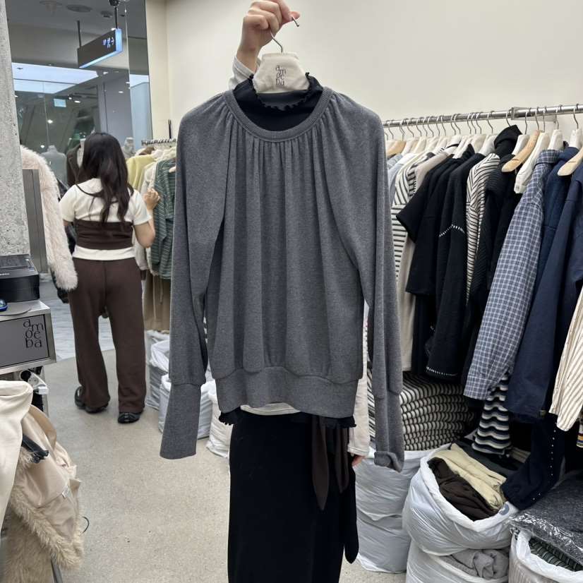 AMOEBA韓國直郵㊣女裝新品推薦熱賣職業人氣時尚25秋冬長袖T恤AMOEBA長袖T恤