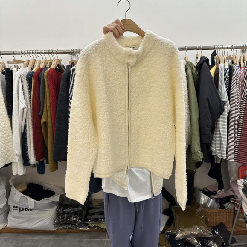 DELIGHT-L東大門㊣實拍女裝新品熱賣職業毛衣羊毛拉鏈開衫DELIGHT-L毛衣