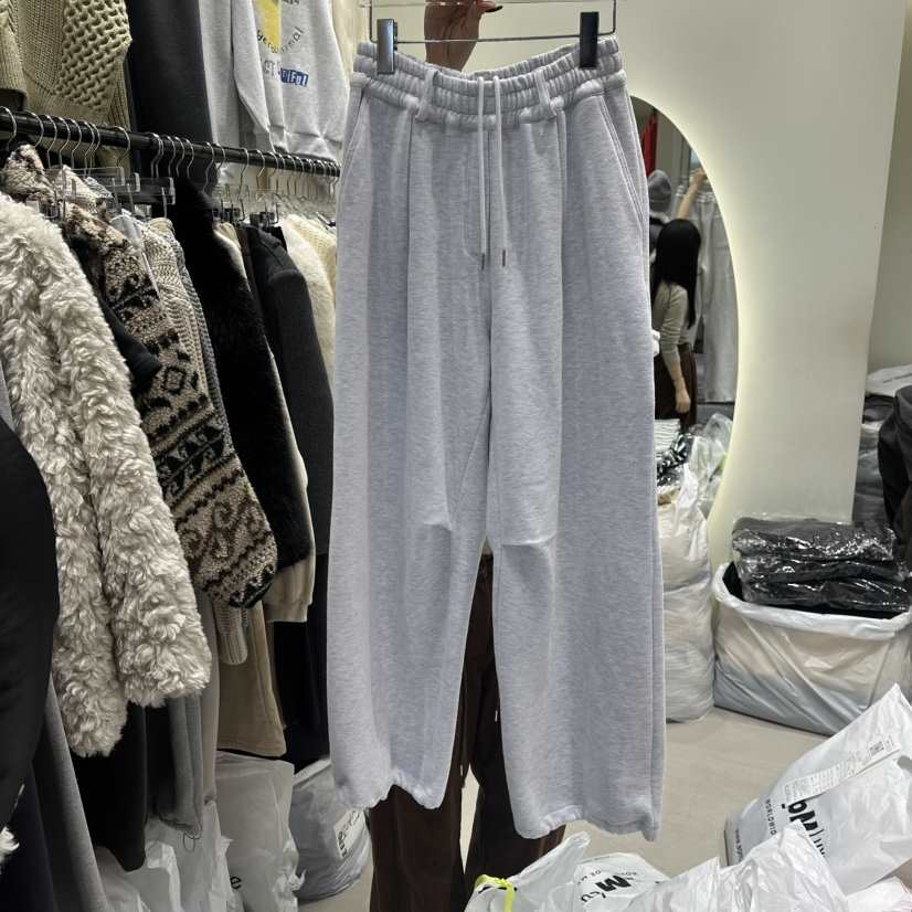 AT THE END東大門㊣代購女士新款時尚人氣推薦休閑褲加絨AT THE END休閑褲