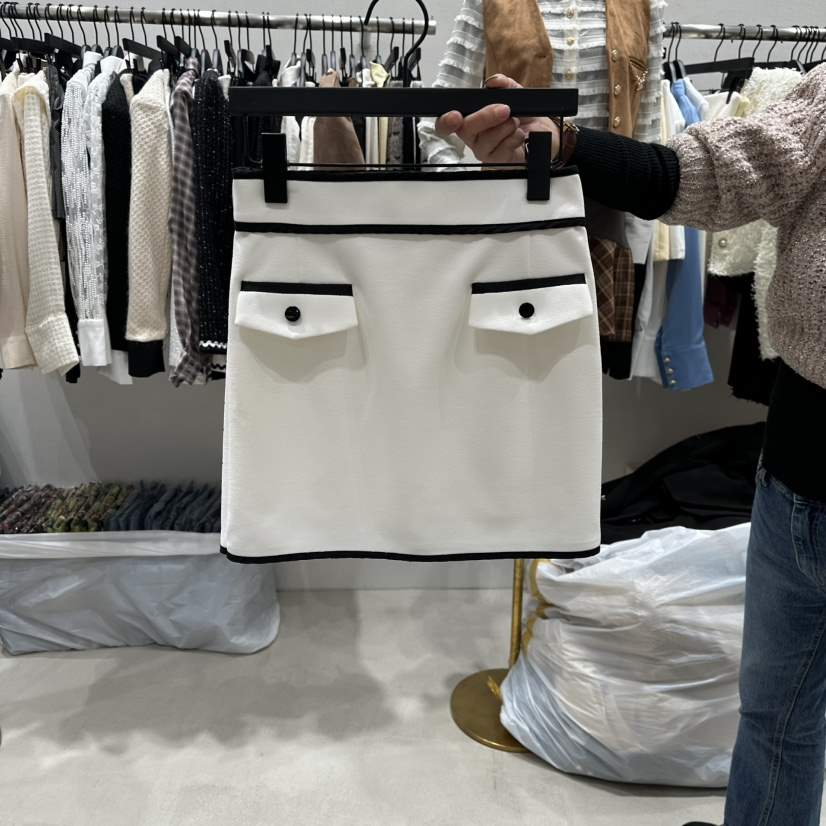 LOTTIMO韓國直郵㊣女裝新款人氣職業推薦時尚熱賣休閑短裙口袋LOTTIMO短裙