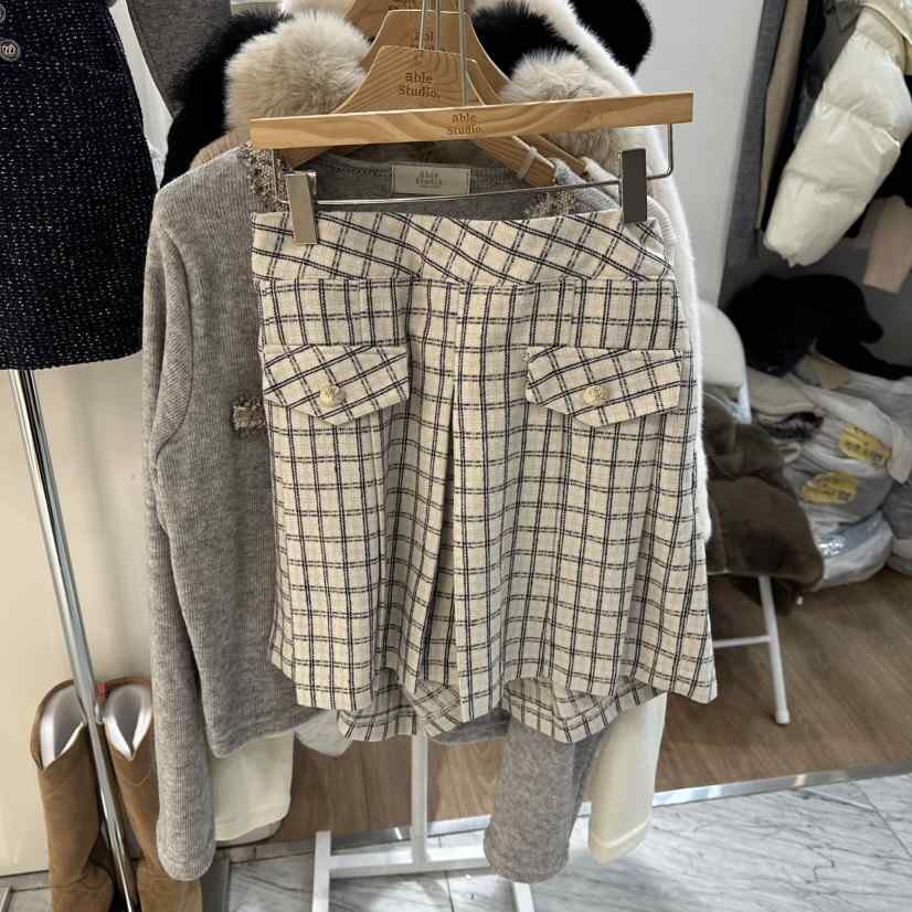 ABLESTUDIO東大門㊣代購女士新款熱賣休閑推薦職業25秋冬短褲ABLESTUDIO短褲