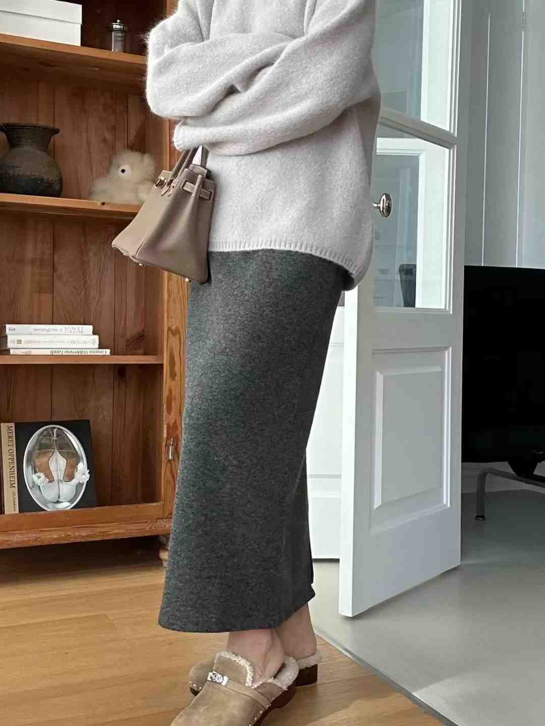 KIND-카인드-OT韓國直郵㊣女裝新品25秋冬時尚人氣長裙羊毛KIND-ot長裙