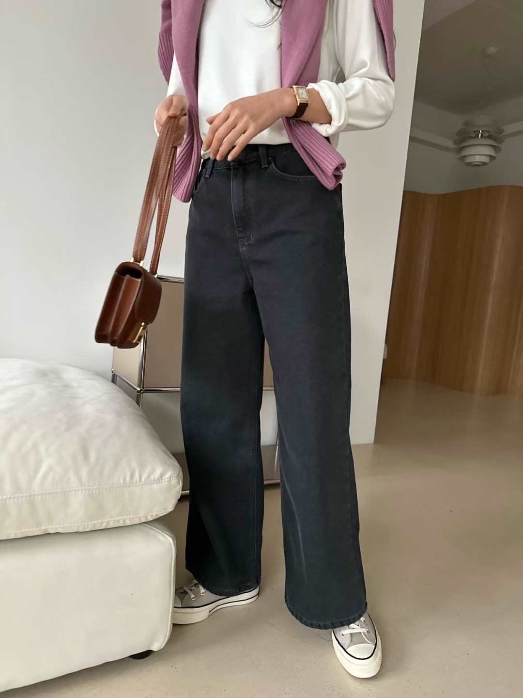 KIND-카인드-OT韓國代購㊣女士新品休閑25秋冬時尚牛仔褲KIND-ot牛仔褲