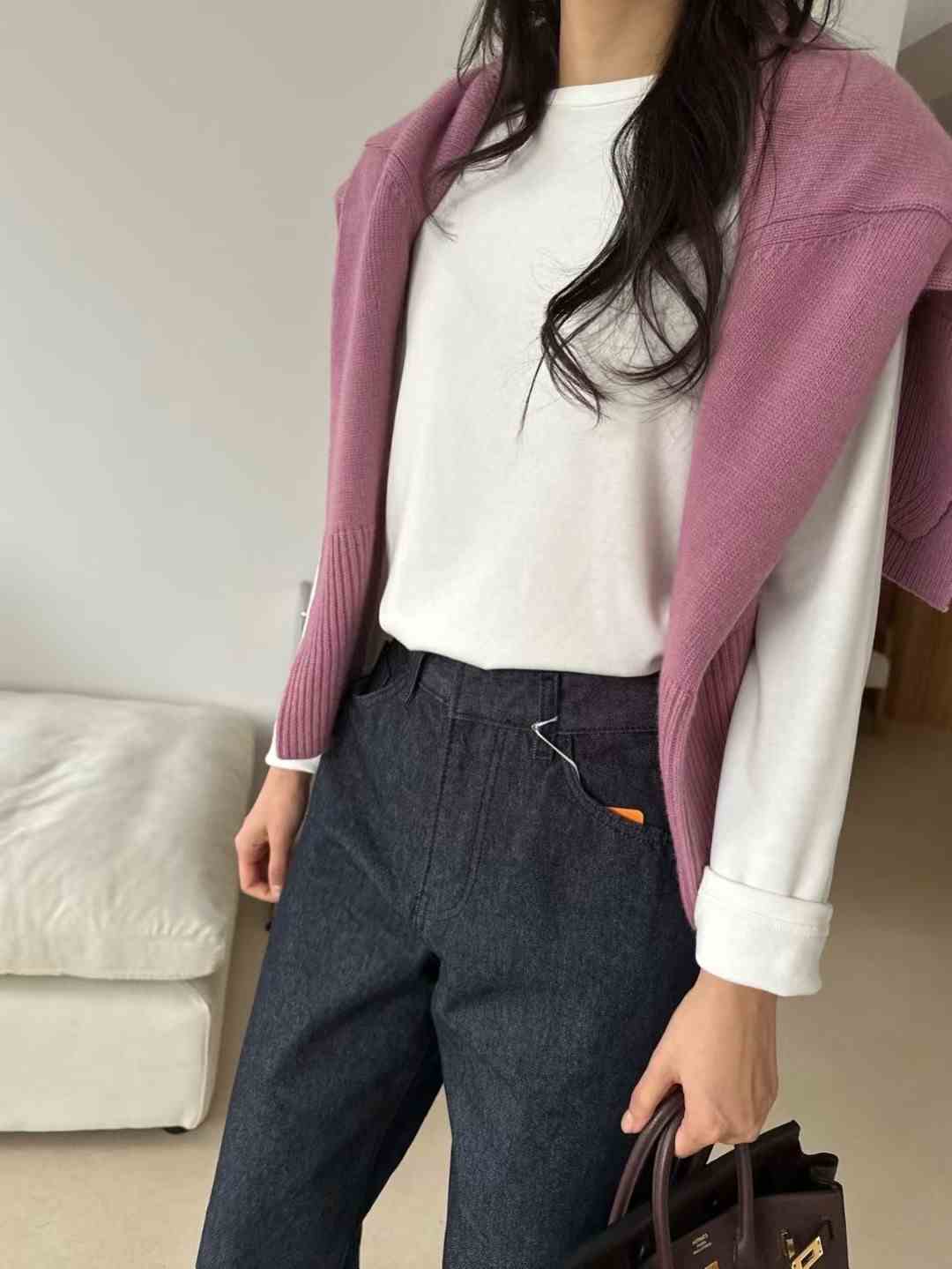 KIND-카인드-OT韓國直郵㊣女士新品25秋冬長袖T恤不含披肩KIND-ot長袖T恤