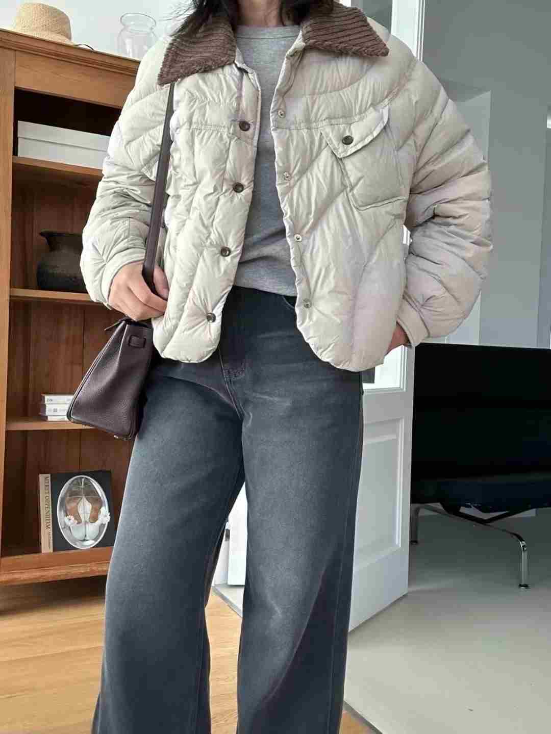 KIND-카인드-OT東大門㊣直郵女士新品真品職業短款棉服鴨絨KIND-ot短款棉服