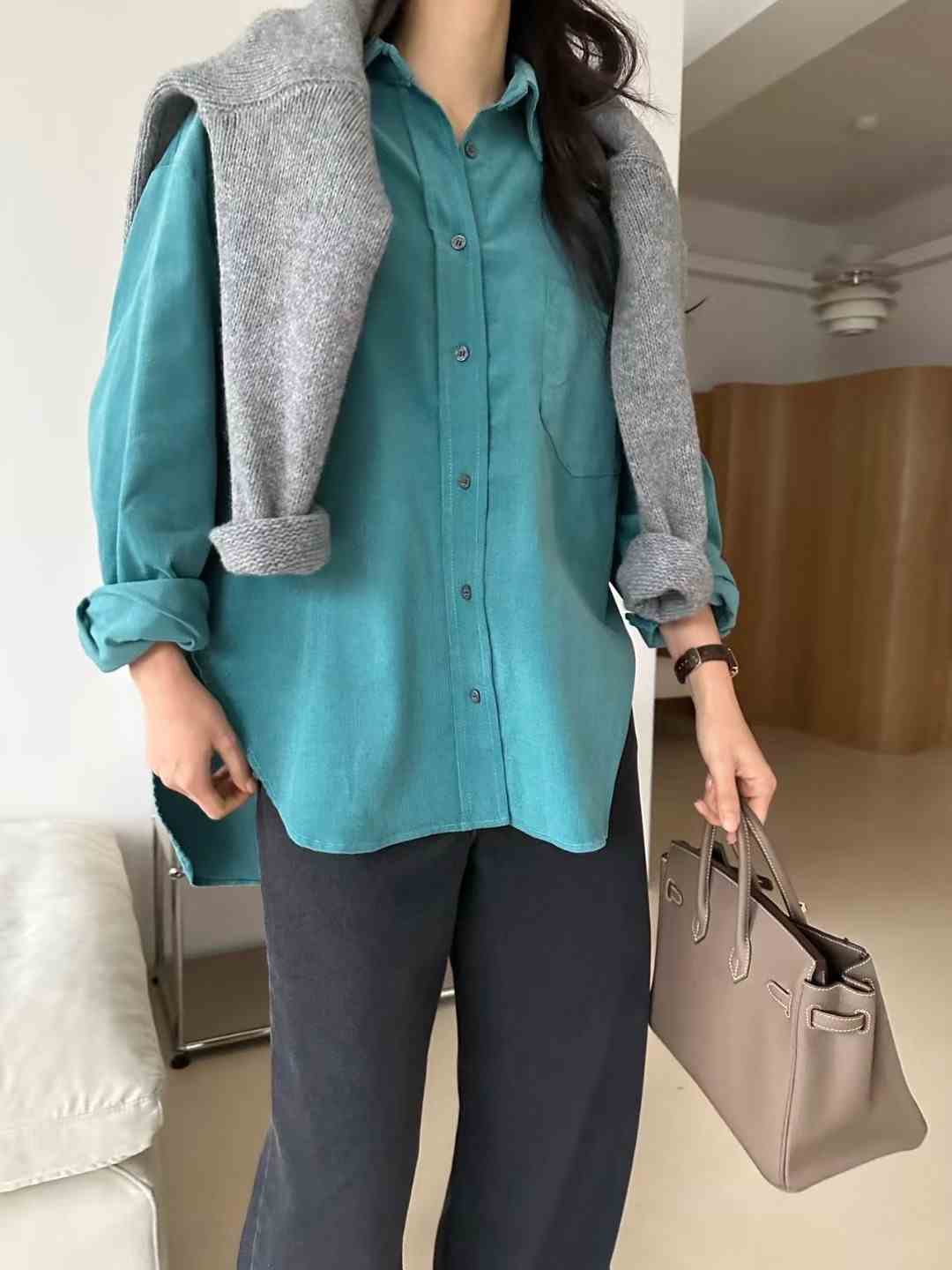 KIND-카인드-OT東大門㊣代購女裝新品職業襯衫蕾絲衫不含披肩KIND-ot襯衫/蕾絲衫