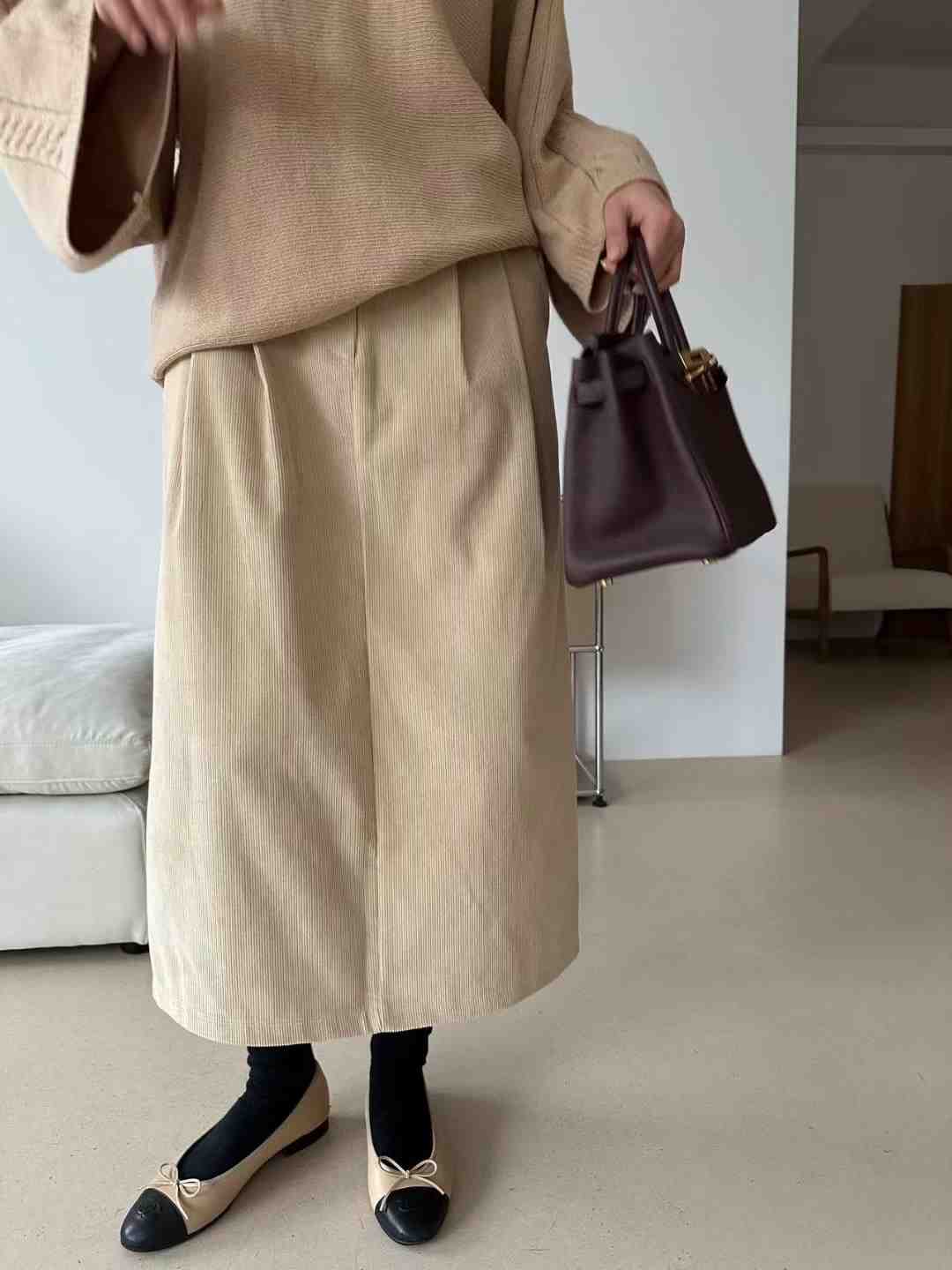 KIND-카인드-OT韓國直郵㊣女裝新品休閑人氣推薦長裙褶裥KIND-ot長裙