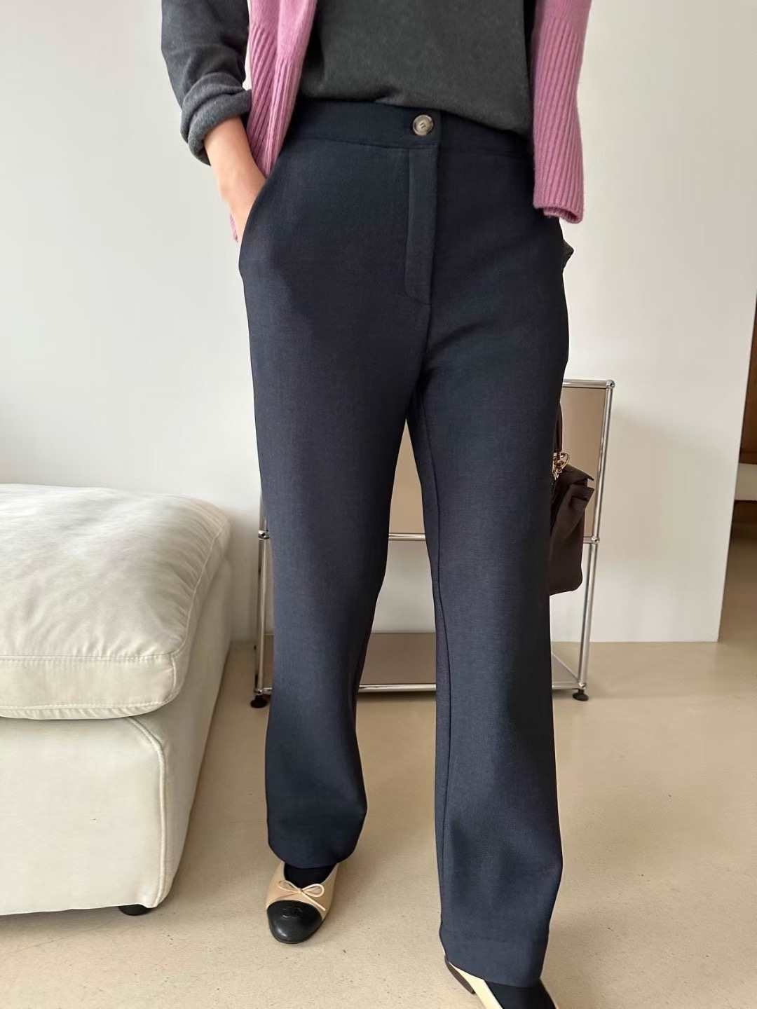 KIND-카인드-OT東大門㊣代購女裝新品熱賣休閑褲皮褲貂皮KIND-ot休閑褲