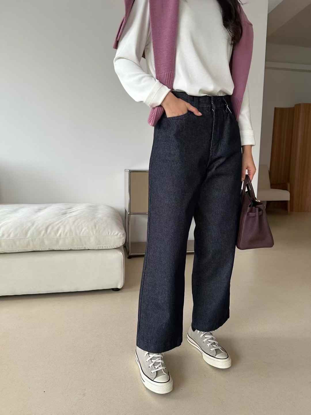 KIND-카인드-OT東大門㊣實拍女士新品25秋冬牛仔褲不褪色KIND-ot牛仔褲