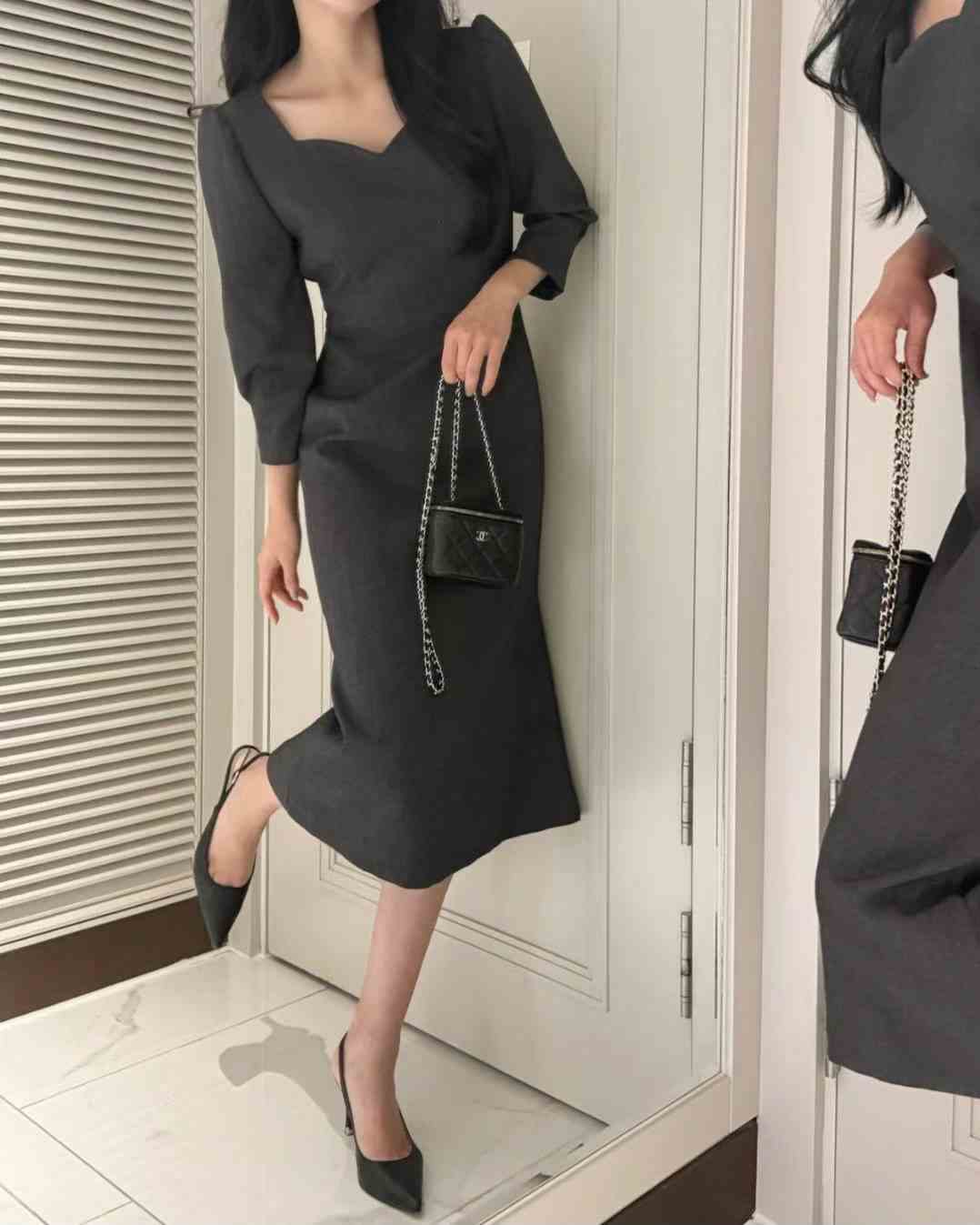 ETEMOY東大門㊣代購女士新款職業休閑推薦25秋冬真品連衣裙LEHEIM連衣裙