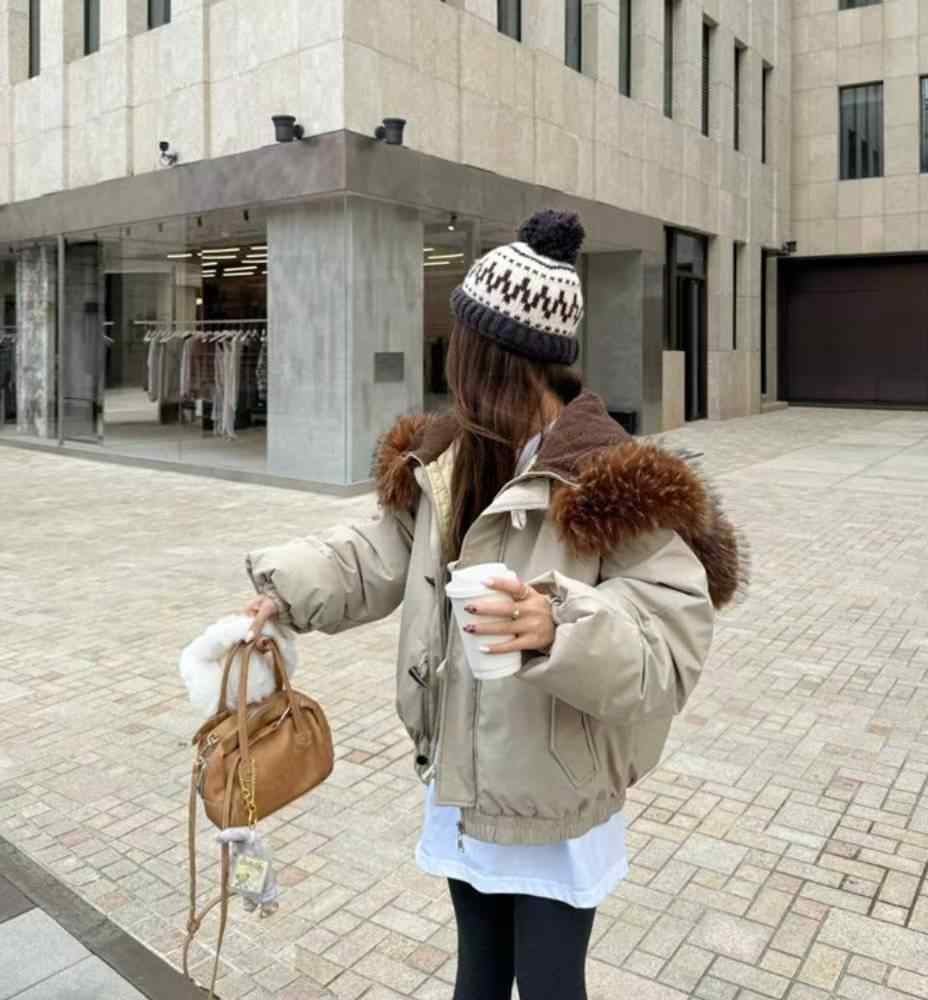 ETEMOY東大門㊣實拍女士新款真品25秋冬時尚職業短款棉服絲絨LEHEIM短款棉服