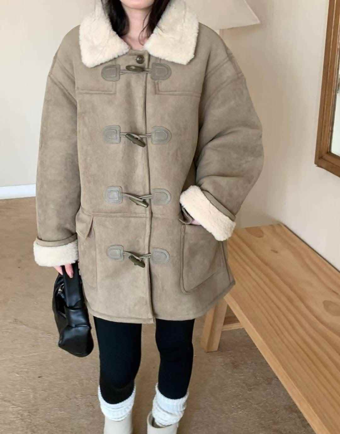 ETEMOY韓國代購㊣女裝新款時尚人氣真品休閑25秋冬中長款大衣LEHEIM中長款大衣