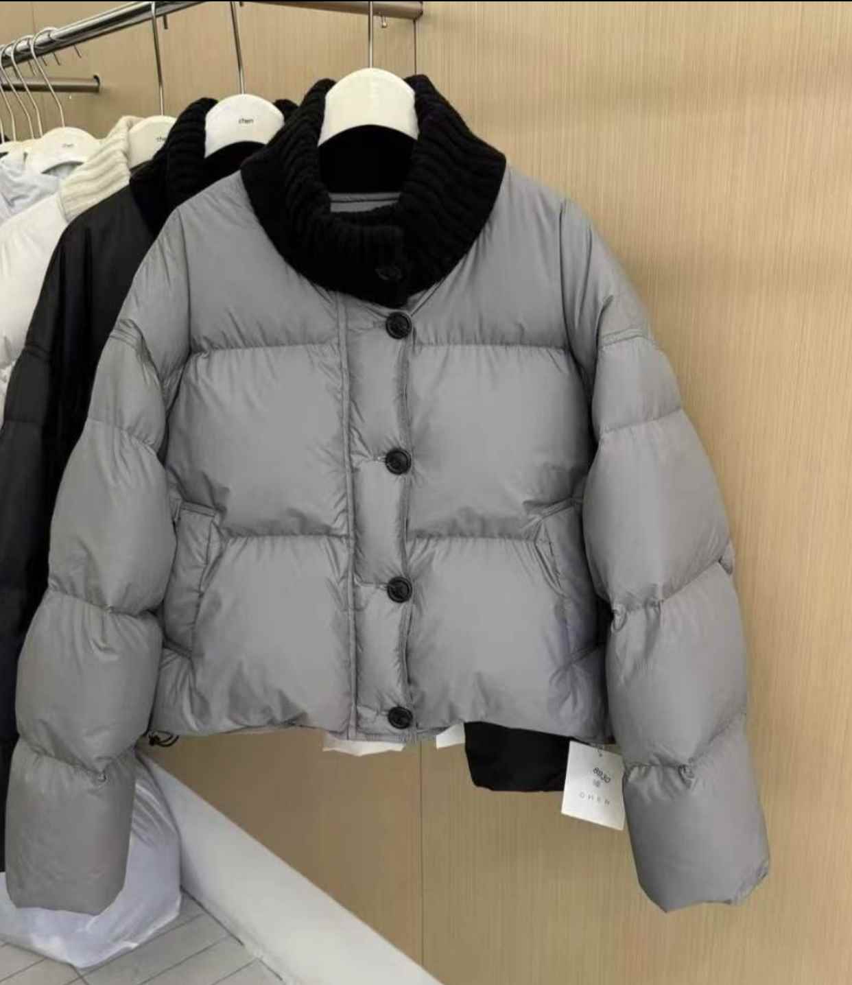 ETEMOY東大門㊣直郵女裝新款職業休閑熱賣真品25秋冬短款棉服LEHEIM短款棉服