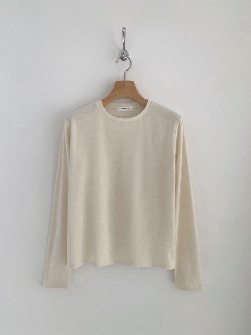 COURGETTE韓國代購㊣女士新品熱賣休閑25秋冬職業人氣長袖T恤COURGETTE長袖T恤