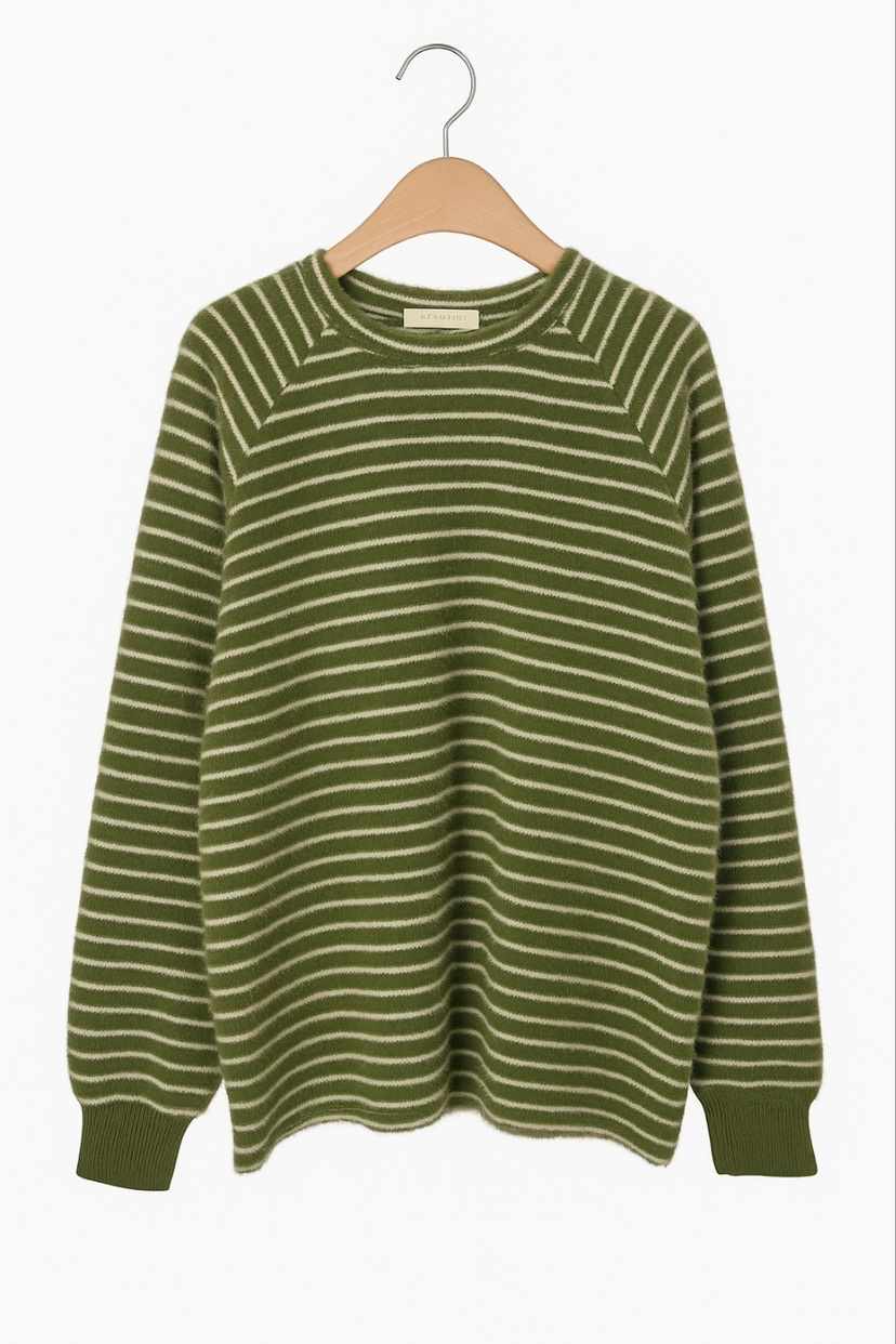 MADEMOISELL東大門㊣代購女裝新款休閑25秋冬時尚長袖T恤條紋MADEMOISELL長袖T恤