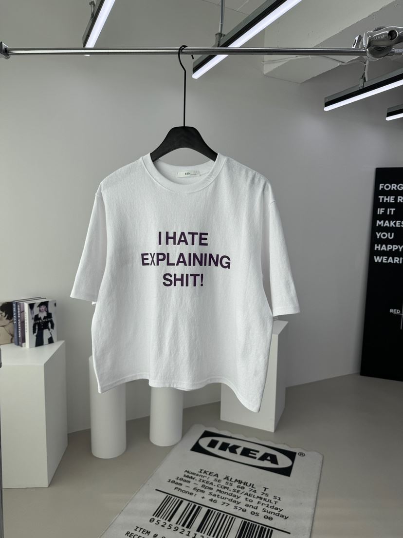 RED-A韓國代購㊣女士新款職業休閑時尚真品推薦人氣T恤復古RED-AT恤