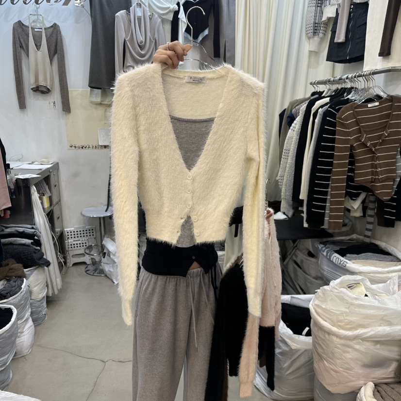 BILLION-L東大門㊣直郵女士新品真品推薦針織衫假兩件貂皮BILLION-L針織衫