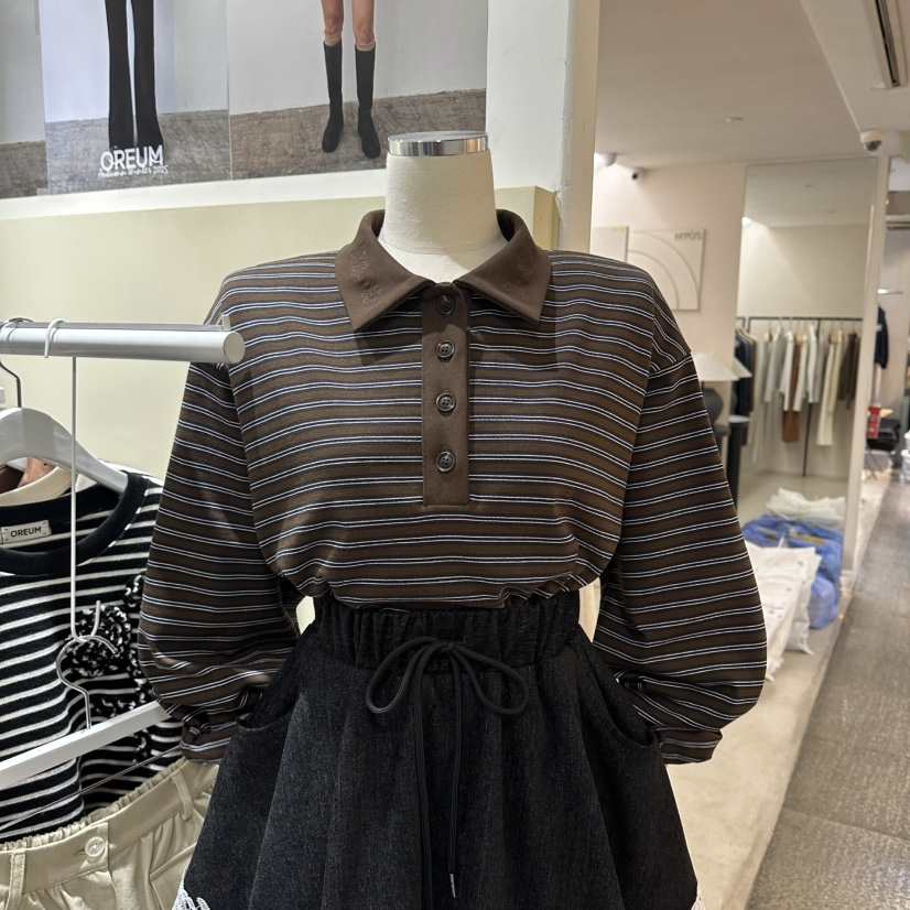 OREUM韓國代購㊣女士新品職業真品時尚休閑25秋冬人氣長袖T恤OREUM長袖T恤