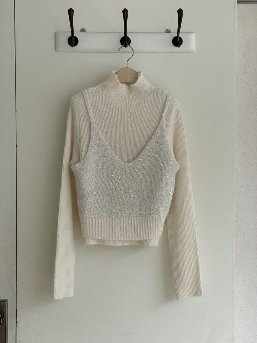 JOURNEY東大門㊣直郵女裝新品真品時尚人氣推薦針織衫假兩件JOURNEY針織衫