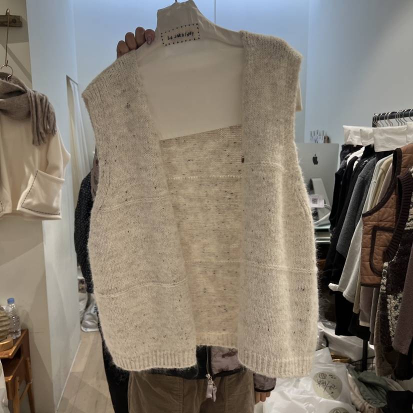 LE JARDINET韓國代購㊣女士新款推薦休閑25秋冬人氣馬甲開衫LE JARDINET馬甲