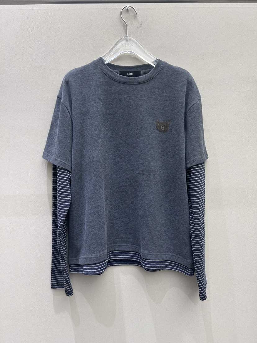 LATTE-P韓國直郵㊣女裝新款熱賣25秋冬時尚職業長袖T恤假兩件LATTE-P長袖T恤